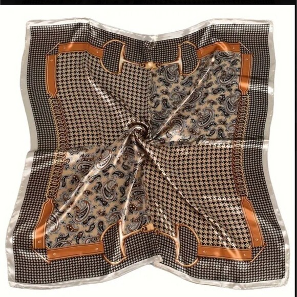 Elegant paisley luxury print scarf shawl wrap head cover - Picture 2 of 7